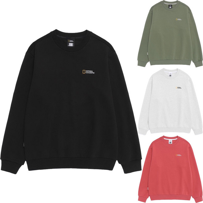 2026 SS 내셔널지오그래픽 폴하스 스몰로고 맨투맨 긴팔 티셔츠 남녀 공용 커플