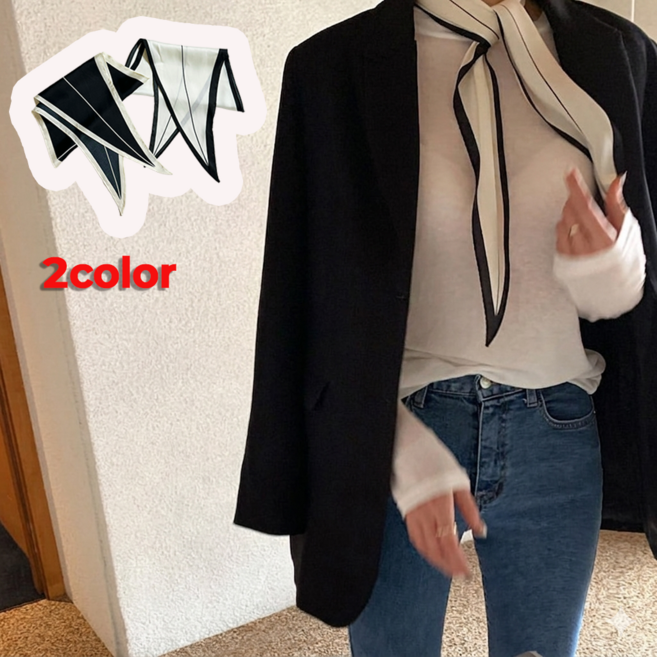 코차이 우아한 데일리 쁘띠 스카프 1+1