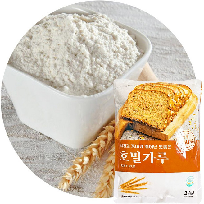 에이치에이유통 호밀가루 1kg 호밀빵 식빵 분말 파우더 대용량, 1개