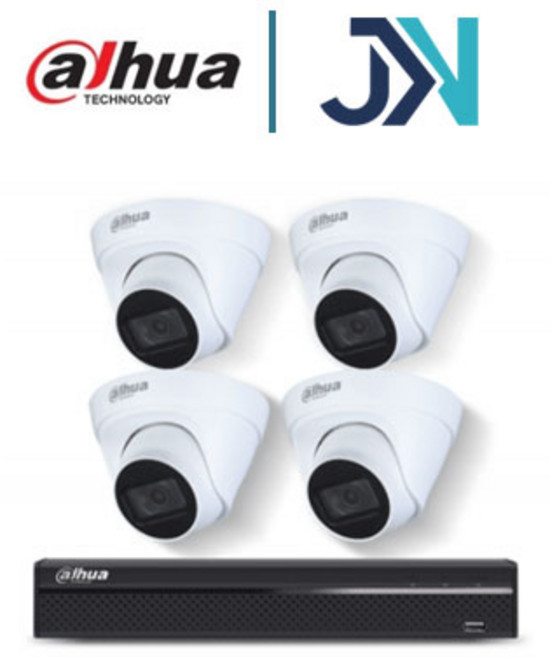 다후아 IP 200만화소 실내형 4채널 CCTV 자가설치 패키지_NVR1104HS-P-S3/H(1대)+IPC-HDW1260T-S6(4대) (HDD 미포함)