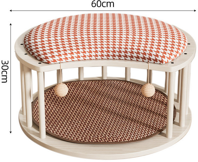 猫咪睡袋冬季保暖防寒猫窝封闭式安全感大号被窝睡眠隧道猫床拖鞋, 1개, 대형 여름용 오렌지 쿠션