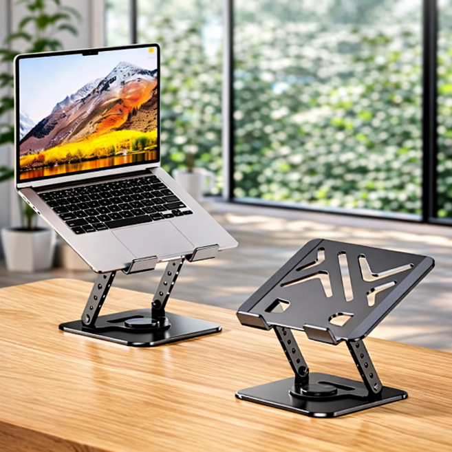 벨로르 견고한설계 휴대용 노트북 거치대, 1개, 블랙