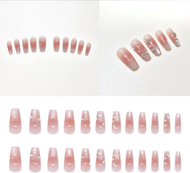 델로르 강력접착 블링블링 네일팁, 1개, 웜로즈 시럽 마그넷