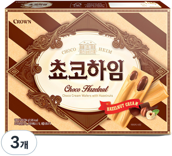 크라운 쵸코하임, 284g, 3개