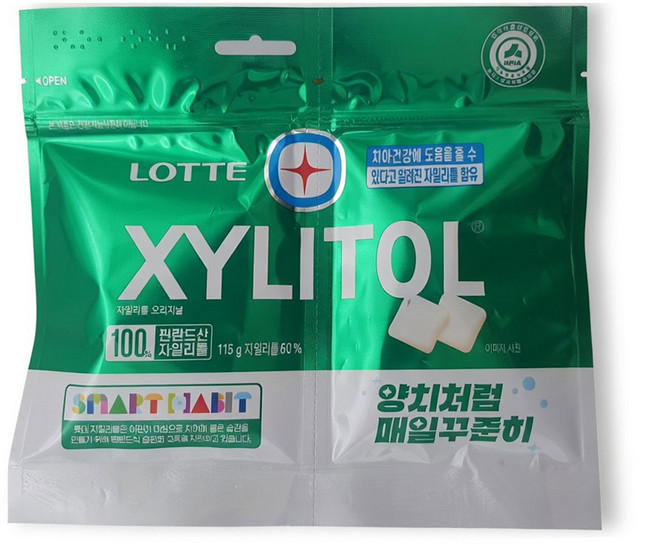 롯데웰푸드 자일리톨 오리지날 트윈 리필, 115g, 1개