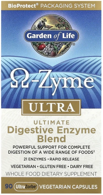 새해 첫좋은선물 Garden of Life O-Zyme Ultra™ 얼티밋 소화 효소 혼합물 UltraZorbe™ 베지 캡슐 90정 제대로 할인합니다, 1개 - 쿠팡