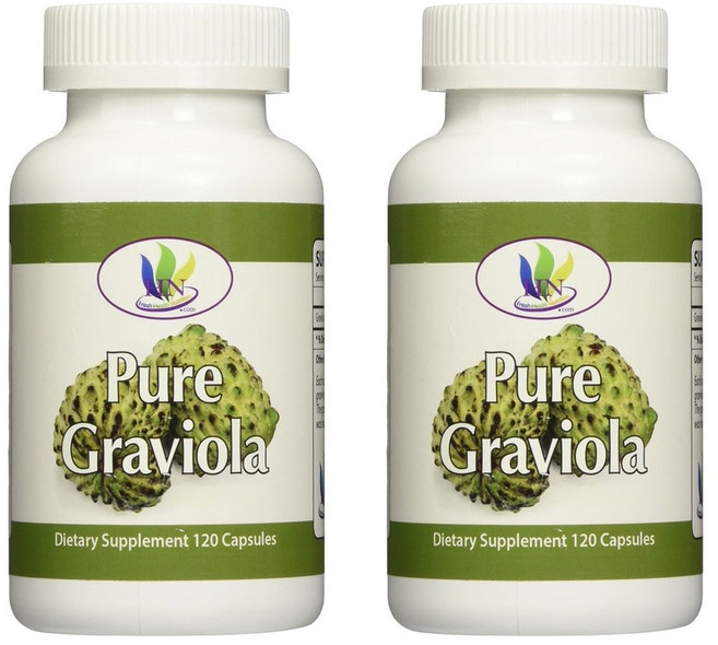 Fresh Health Nutritions Pure Graviola 프레쉬 헬스 뉴트리션 퓨어 그라비올라 1300mg 120캡슐 2팩, 120정, 2개