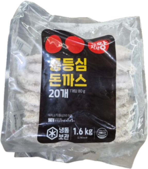 식자재왕 통등심돈까스, 1개, 1.6kg