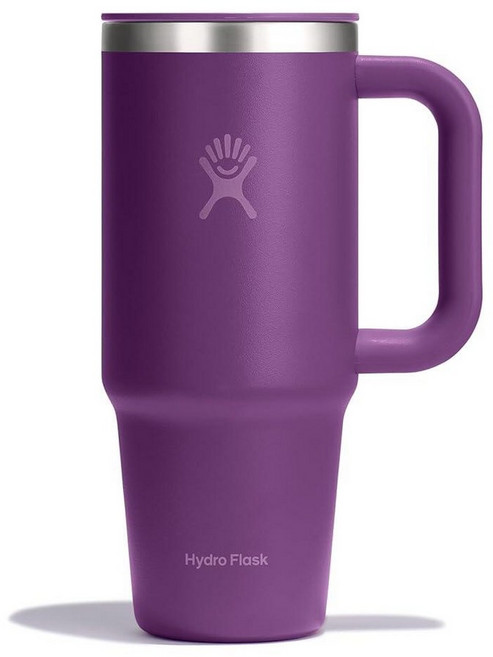 Hydro Flask 커피 여행용 텀블러 머그 - 단열 스테인리스 스틸 누출 방지 핫 & 아이스 커피 컵 680.4g(24온스) 비치플럼 퍼플, BEACHPLUM PURPLE