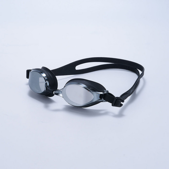 [엔피니] 미러수경 안티포그 물안경김서림 자국없는 선수용, 1개, 블랙(검정)