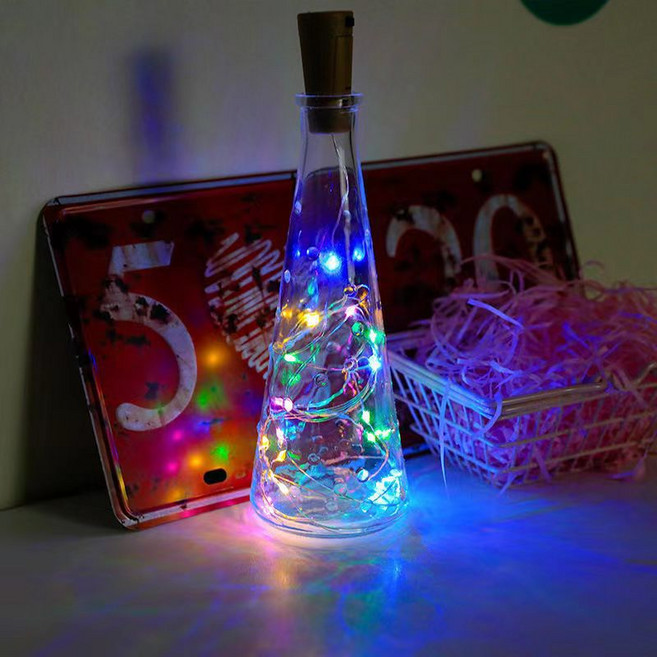 LED酒瓶塞燈 銅線燈串 LOVE字母造型, 2米20燈酒瓶燈 大紅色 獨立包裝