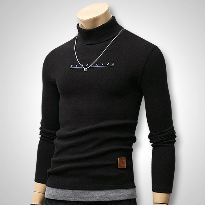 블루포스 BG코튠 남자 폴라티 목티 남성 목폴라 가을 겨울 빅사이즈 긴팔 티셔츠 커플룩