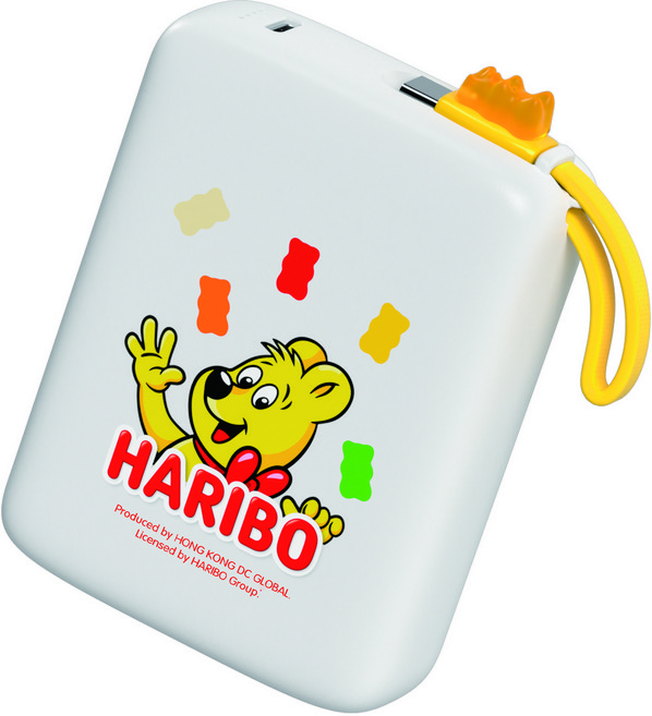 하리보 초소형 20000mAh PD 22.5W 빌트인 케이블 고속충전 보조배터리, 옐로우, PBP-003