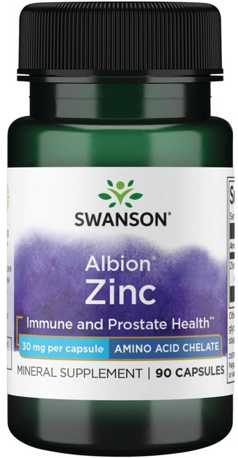 스완슨 킬레이티드 아연 30mg 캡슐, 1개, 90정