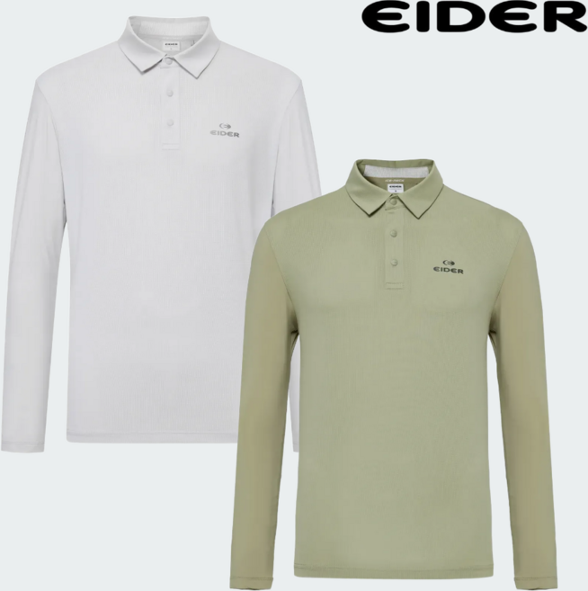 아이더 남성용 여름 기능성 긴팔 카라티셔츠 냉감 신축성 심플 아웃도어 긴팔티