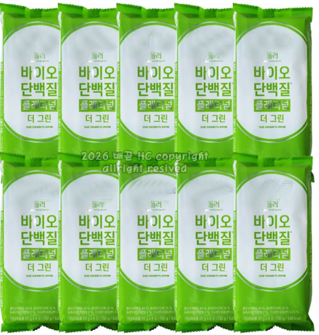  돌러 바이오 단백질 플래티넘 더 그린 ﻿, 10개, 132g - 쿠팡