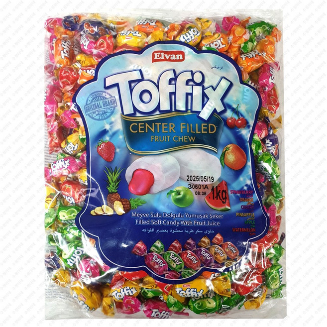 엘반 토픽스 과일향 츄위캔디, 1kg, 1개