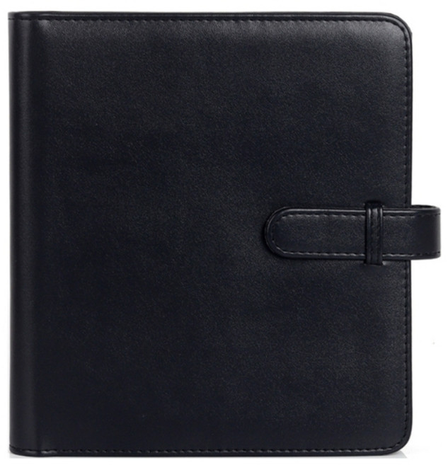 288 포켓 3인치 PU 가죽 사진 앨범 인스턴트 사진 케이스 보관 정리함 11/9/8/8+ D23 20용, Black, Black