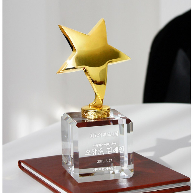 크리스탈 감사패 부모님 환갑 선물 기업 행사 트로피 고급 상패, 프리미엄 01. MBC 연예대상트로피 + 상장