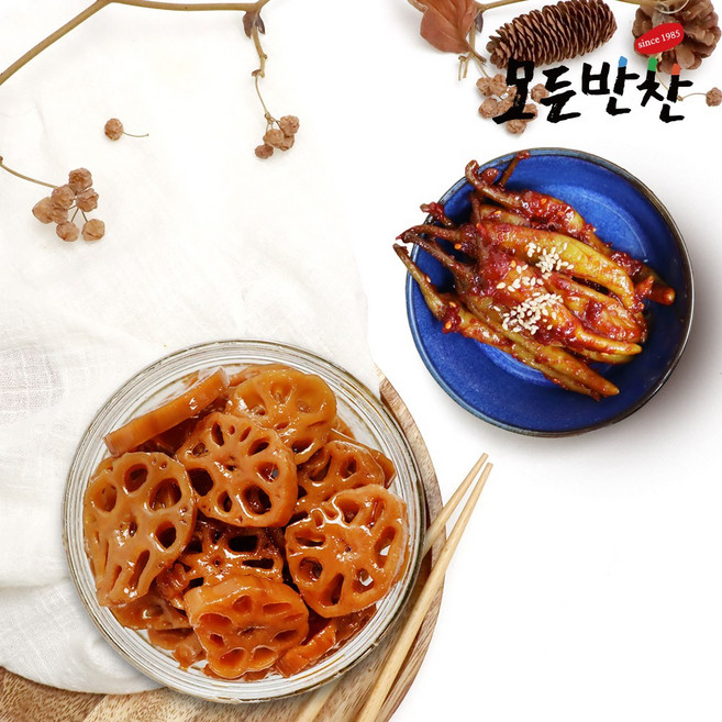 [모든반찬] 연근조림 1kg+고추무침 1kg 반찬세트, 2개, 1kg