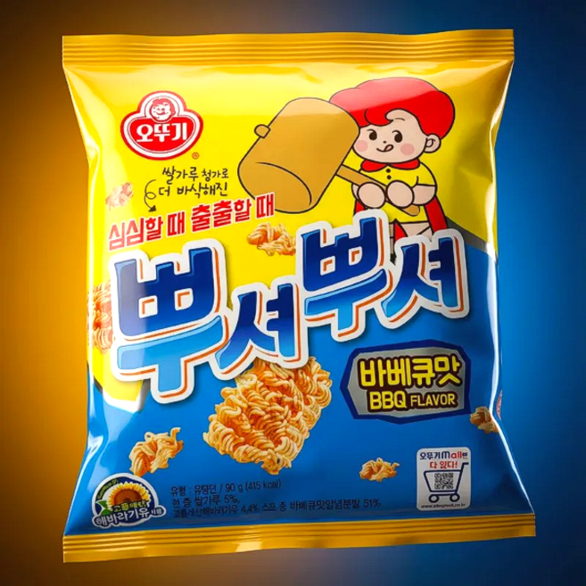 오뚜기 뿌셔뿌셔 바베큐맛 90g, 25개