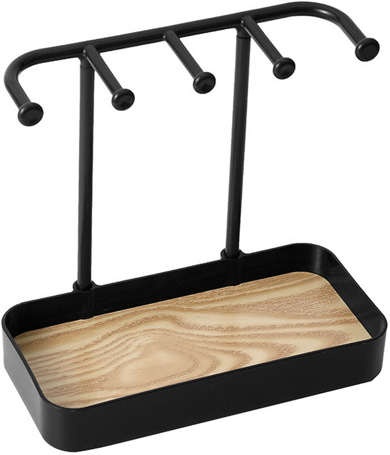 고급 악세사리 쥬얼리 트레이 정리함, 1개, 블랙