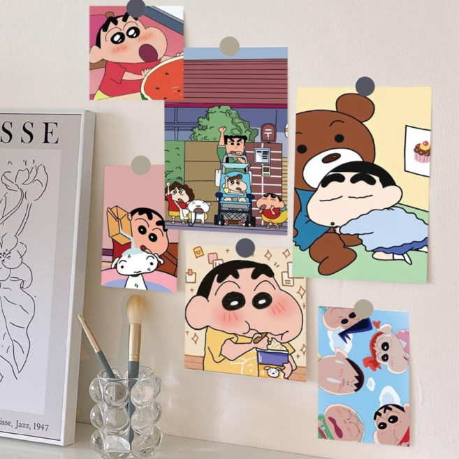 짱구 크레용 신짱 감성 인테리어 엽서 귀여운 만화 캐릭터 엽서 카드 15장 세트