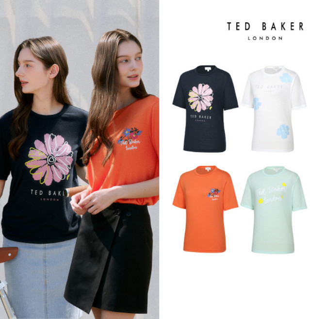 [초특가] (최초가 107000원) 테드베이커 린넨 반팔티셔츠 여성 4종세트