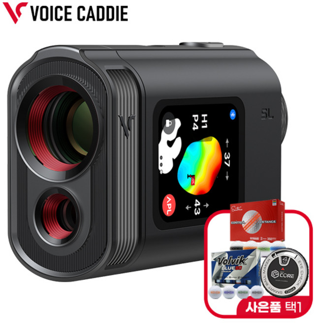 (26년신상)보이스캐디 SL mini THE BLACK OLED 오토핀 레이저 골프거리측정기+사은품, 아이체크프로2p
