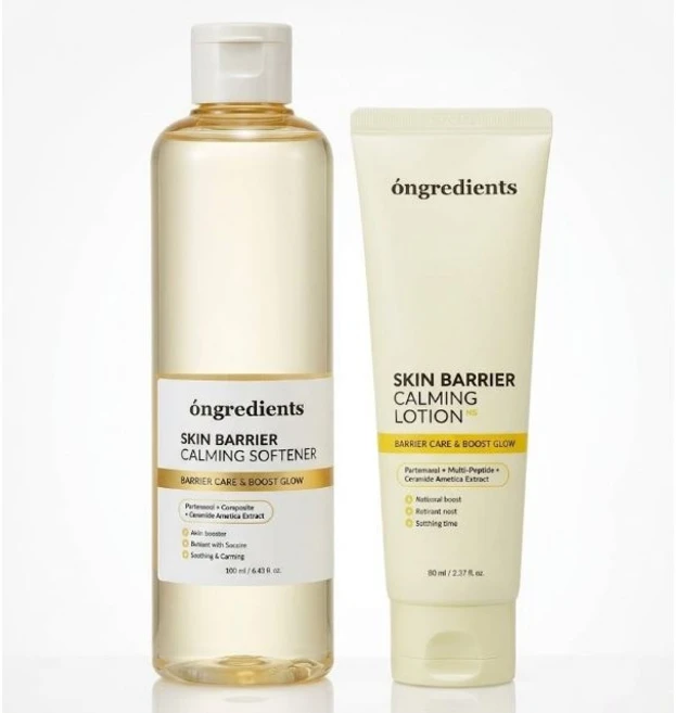 [new 리뉴얼]온그리디언츠 스킨 베리어 2종 세트 [정품배송]카밍 소프너 250ml + 카밍 로션 이엑스 80ml, 1세트 - 쿠팡
