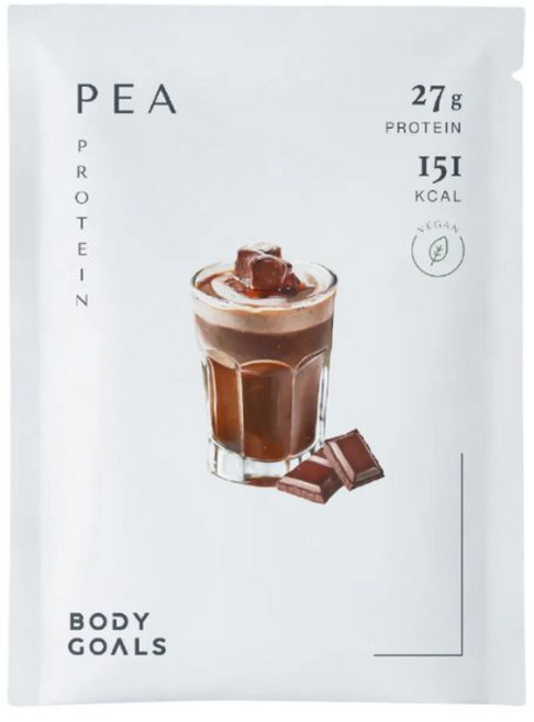 BODY GOALS 豌豆蛋白飲 Pro-醇黑可可 27克蛋白質 低卡 素食可用 健身蛋白飲, 40g, 1包