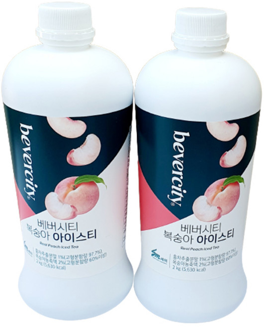 세미 베버시티 복숭아 아이스티 시럽, 2kg, 2개