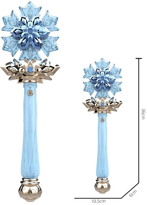 水晶音樂魔法杖 天空藍 37.5x10x6.5cm, 充電電池版】9975藍色-冰雪噴霧魔法棒, 1個