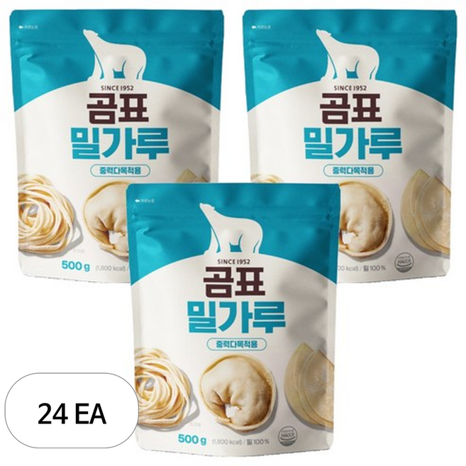 코스트코 곰표 중력 밀가루 1KG X 6, 500g, 24개