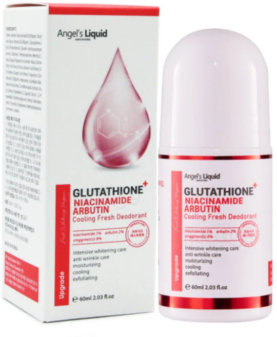 엔젤스리퀴드 글루타치온 + 나이아신아마이드 알부틴 쿨링 프레시 데오드란트 땀냄새제거, 1개, 60ml - 쿠팡