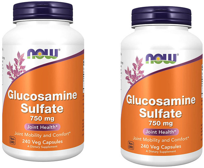 나우푸드 글루코사민 750mg 240캡슐 Glucosamine Sulfate, 2개, 240정