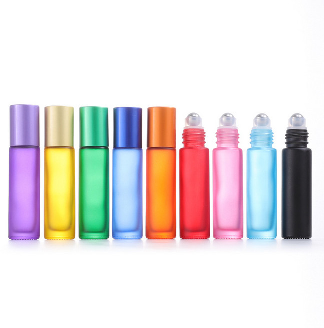 10ml 아로마 향수 오일 레인보우 롤온 향수 공병, 레드, 10개