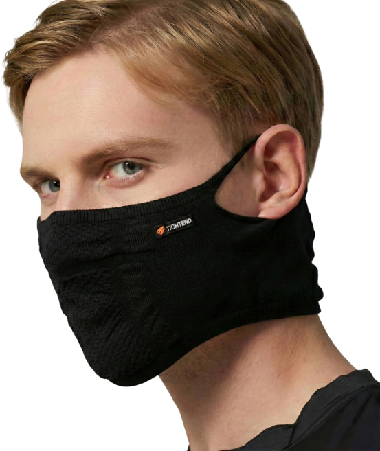 타이트엔드 N4 사계절 스포츠 마스크, 블랙, 2개