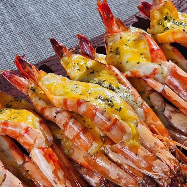 소예푸드 버터치즈새우 450g(45g) 블랙타이거 새우구이 냉동통새우 홈파티 캠핑, 450g, 1개