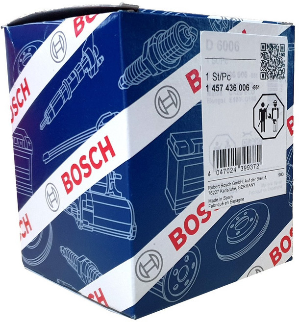 보쉬 요소수필터 D6006 1457436006 호환 IVECO 이베코 42561605, D6006/1457436006, 1개