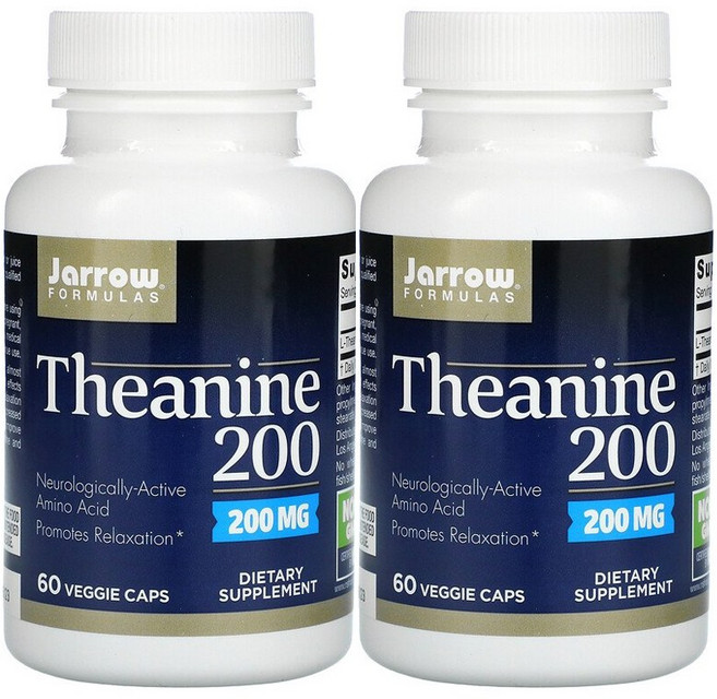 Jarrow FORMULAS 賈羅公式 茶胺酸素食膠囊 200mg, 60顆, 2罐