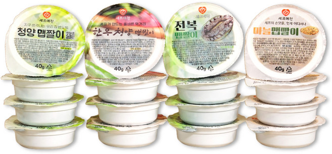 셰프애찬 입맛대로 골라먹는 소용량 4가지맛 맵짤이 4종세트, 4개, 40g