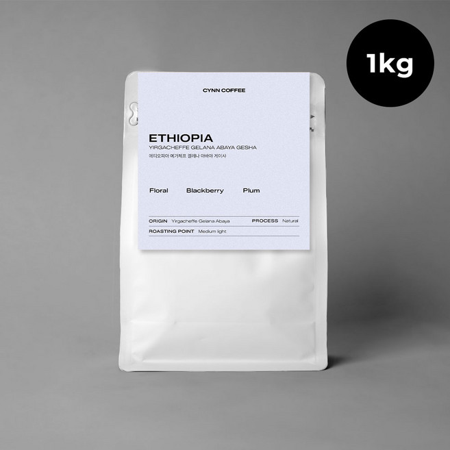 짱커피 원두커피 1kg 에티오피아 아바야 게이샤G1 내추럴 스페셜티, 1개, 홀빈(분쇄안함)