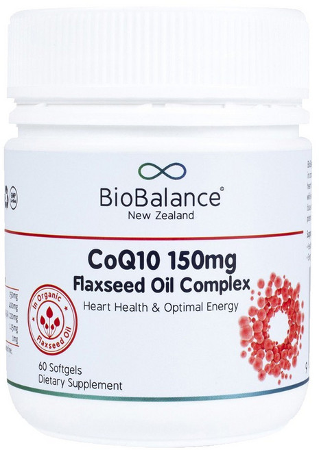 바이오밸런스(BioBalance) 바이오밸런스 코큐텐 150mg (아마씨오일 컴플렉스) 60 소프트젤, 60캡슐, 1개, 60정