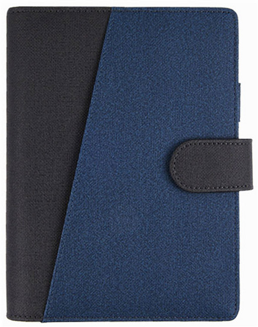 미래마켓 2026년 다이어리 6공 가죽 만년 시스템 다이어리 업무 업무용다이어리 회사, 블랙/인디고