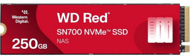 NAS 기기용 웨스턴 디지털 2TB WD 레드 SN700 NVMe 내장 솔리드 스테이트 드라이브 SSD 3세대 PCIe M.2 2280 최대 3400MBs WDS200T1R0C, 250GB
