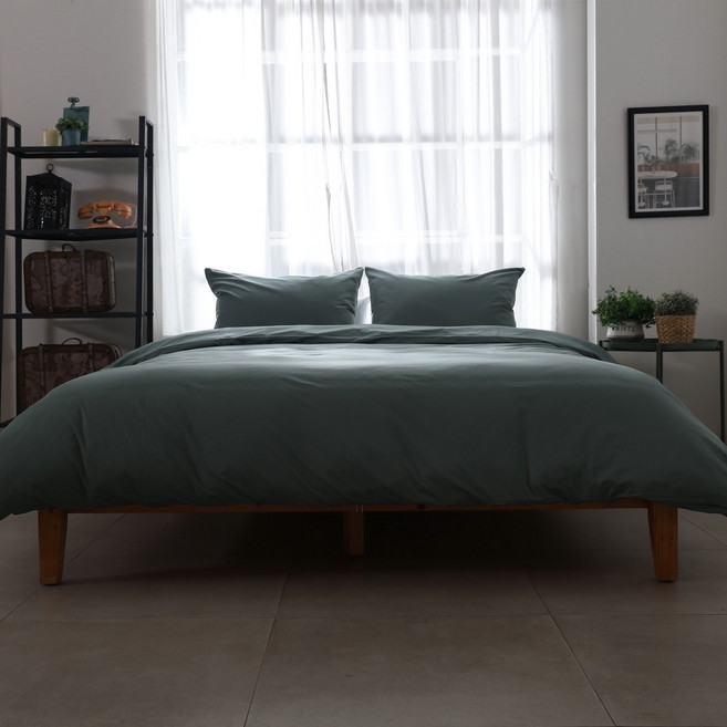 자체제작 80수 400T 렌징모달 이불커버 광폭 고밀도, TUNDRA GREEN