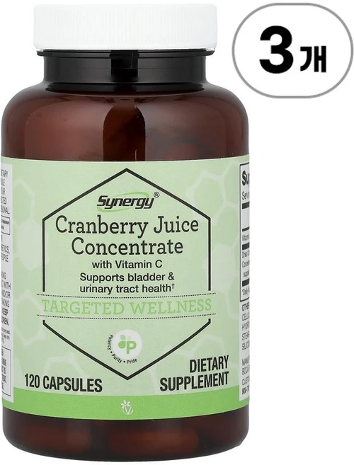 비타코스트 시너지 크랜베리 주스 농축액 Vitacost Synergy® Cranberry Juice Concentrate 120정, 3개 - 쿠팡