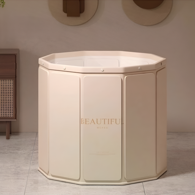 아르토 3세대 접이식 반신욕조, 1개, 샴페인 연핑크