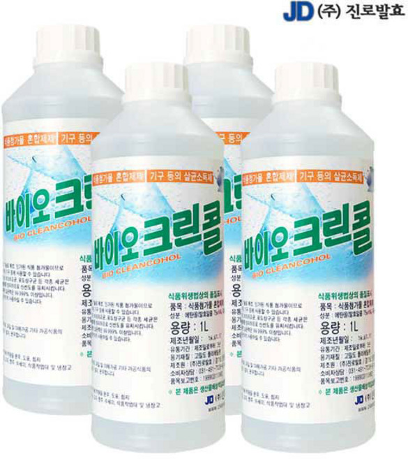 진로발효 바이오 크린콜 살균소독제, 1L, 4개